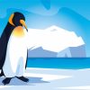 Pingouin Au Pôle Nord, Paysage Arctique | Vecteur Premium pour Un Pingouin Du Pôle Nord