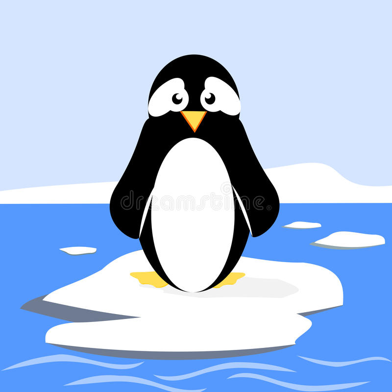 Pingouin Sur La Banquise Illustration De Vecteur avec Pingouin Sur La Banquise