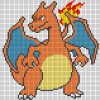 Pixel Art Pokemon Dracaufeu : +31 Idées Et Designs Pour avec Pixel A Colorier