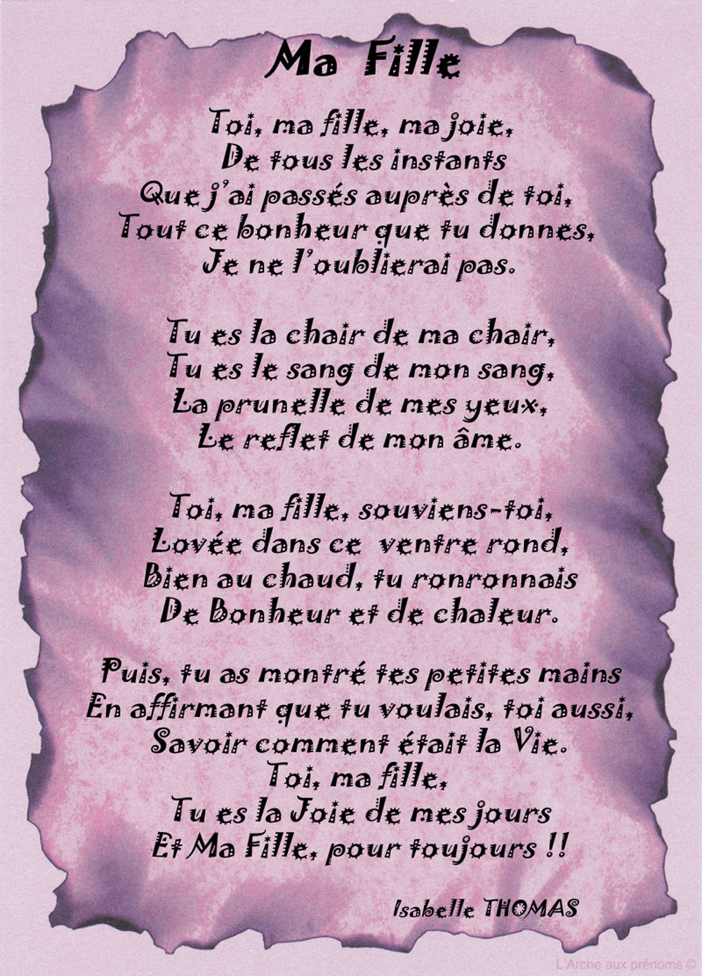 Poeme D&amp;#039;Anniversaire Pour Ma Fille Best Of Un Poème Pour intérieur Poeme Pour Ma Mere