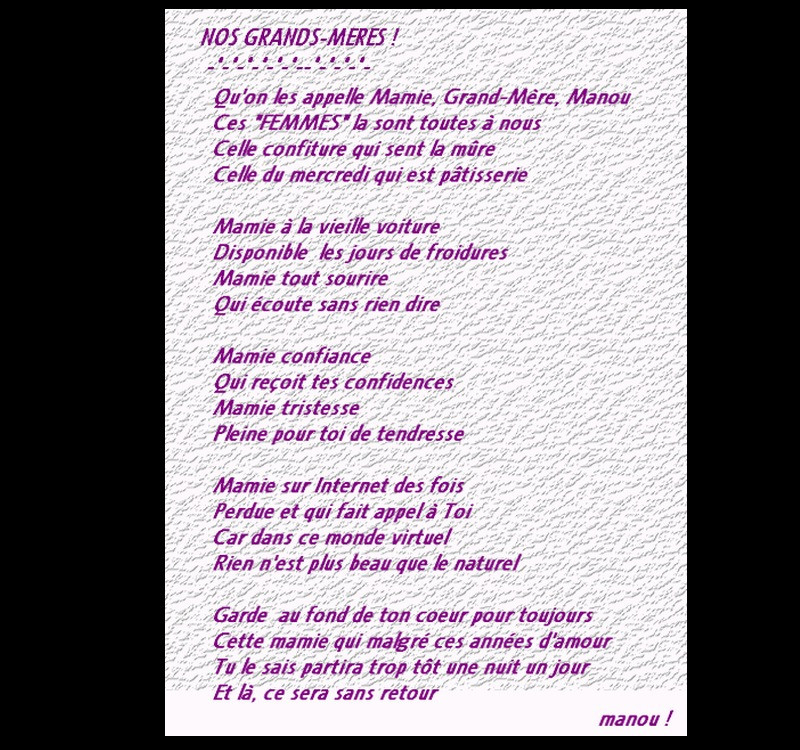 Poeme D'Anniversaire Pour Notre Mamie Fresh Le Bonheur D serapportantà Poeme Pour Ma Mere