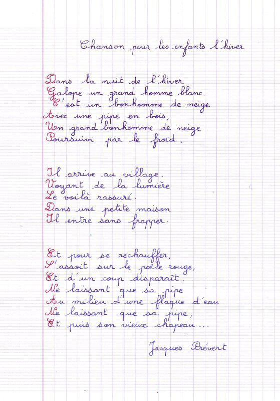 Poème De Jacques Prévert : Dans La Nuit De L&amp;#039;Hiver dedans Poeme De Jacque Prevert