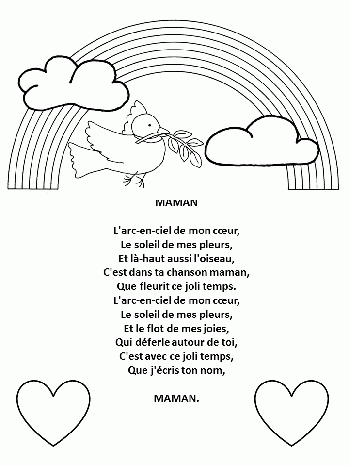 Poèmes Fête Des Maman avec Dessin Facile Pour La Fete Des Meres