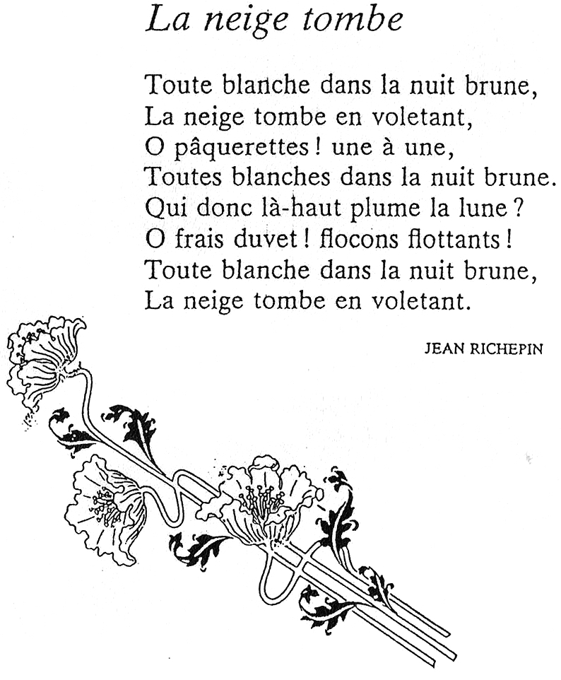 Poesie Et La Neige Tombe Tombe dedans Poésie Nuit De Neige