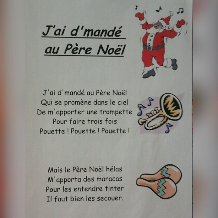 Poesie J'Ai Demande Au Pere Noel encequiconcerne Chanson Du Pere Noel