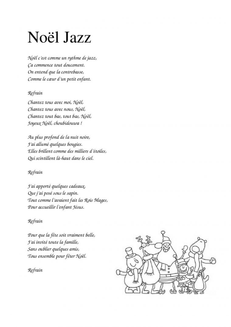Poésie Le Bonhomme De Noël … | Poeme Noel, Comptines De concernant Dans