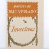 Poésies De Paul Verlaine. Invectives. - Librairie Koegui concernant Poésie Gs