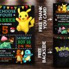 Pokemon Invitation Card, Pokemon Invite, Pikachu pour Invitation Carte Pokemon