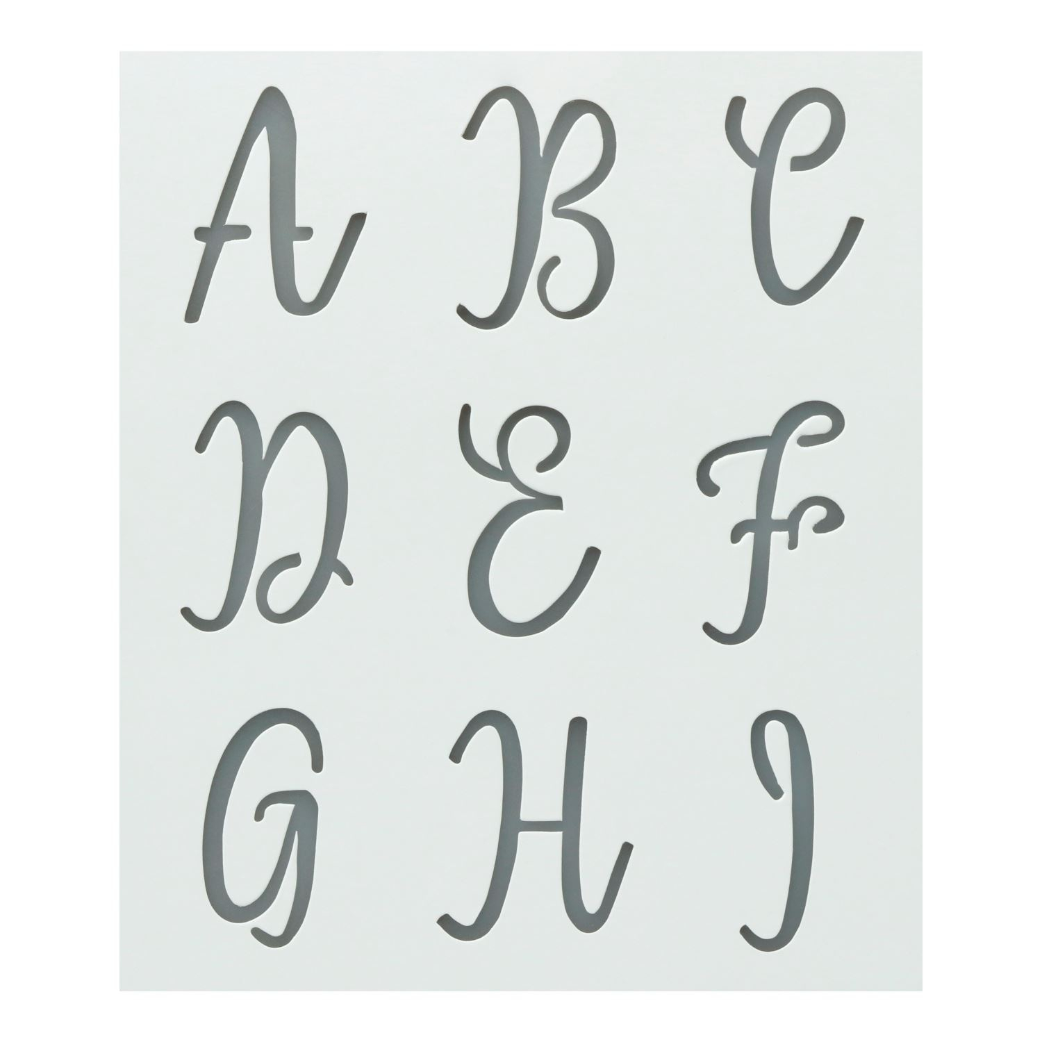 Premium Alphabet Stencils Uppercase Cursive 3 Pack intérieur 3 Alphabet