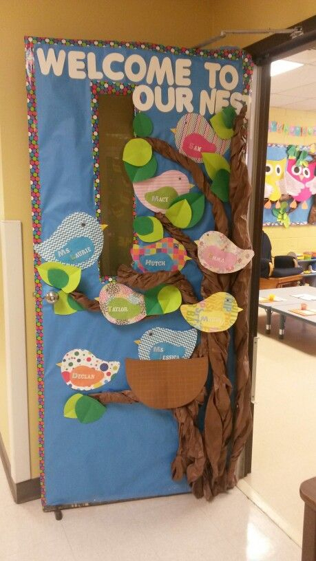 Preschool Door &amp;quot;Welcome To Our Nest&amp;quot; | Porte Classe destiné Decoration Porte De Classe Maternelle