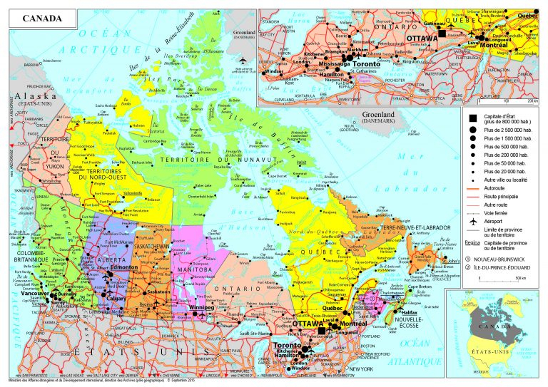 Présentation Du Canada - Ministère De L&amp;#039;Europe Et Des Avec serapportantà Carte Europe Sans Nom Des Pays