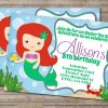 Princess Ariel Printable Under The Sea Or Little By avec Invitation Anniversaire Ariel