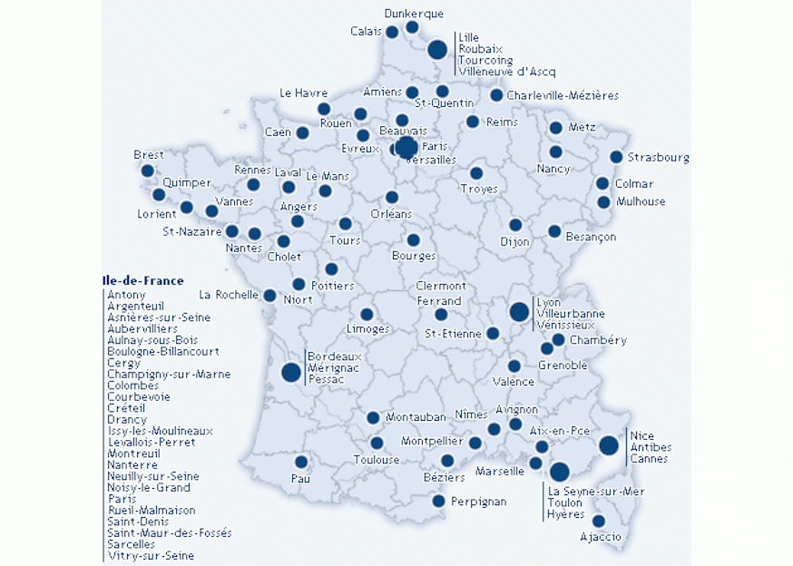 Principales Villes De France - Arts Et Voyages serapportantà Carte De France Avec Nom Des Villes