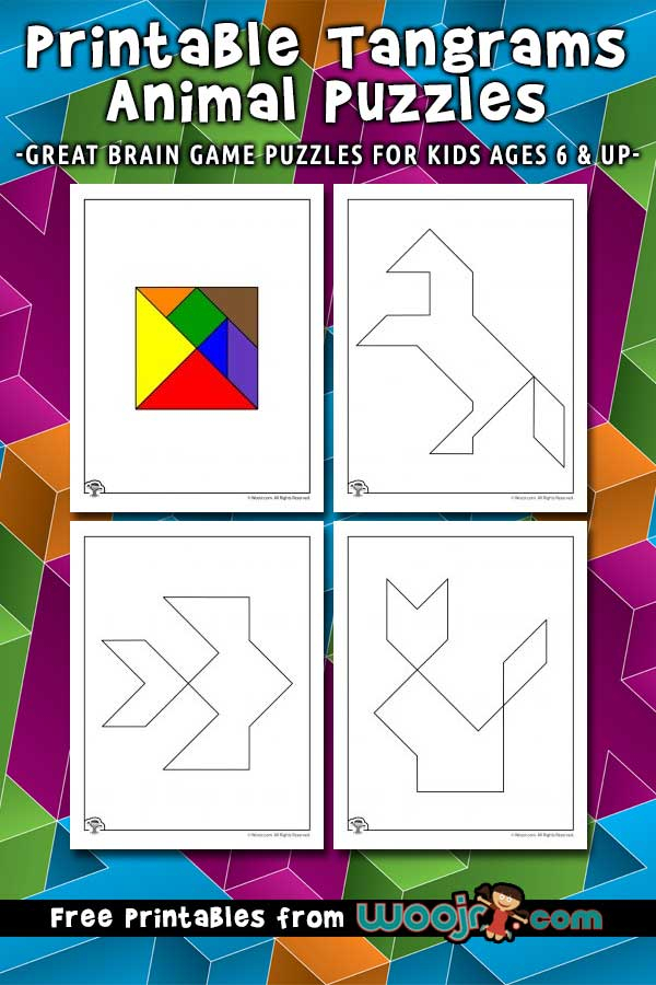 Printable Tangrams Animal Puzzles | Woo! Jr. Kids Activities encequiconcerne Tangram Simple