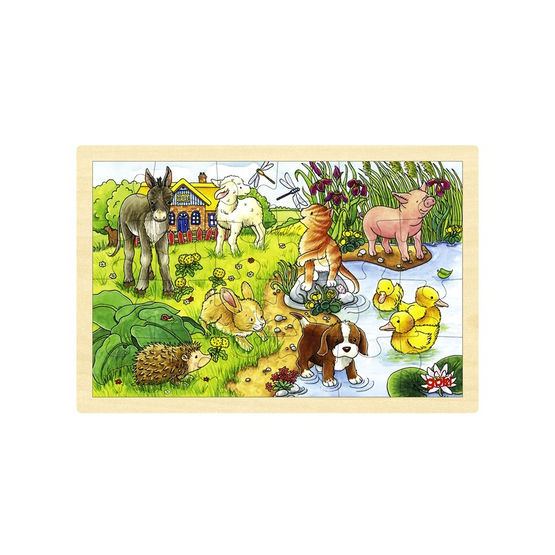 Puzzle Enfant En Bois Bébés Animaux 24 Pièces - La Magie avec Puzzle En Ligne Enfant