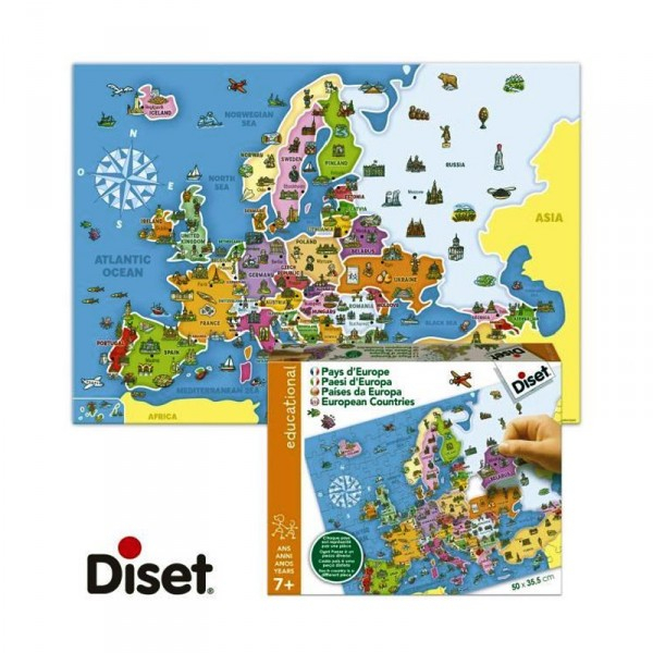 Puzzle Pays D&amp;#039;Europe - Jeux Et Jouets Diset - Avenue Des Jeux destiné Pays D Europe Jeux Gratuit