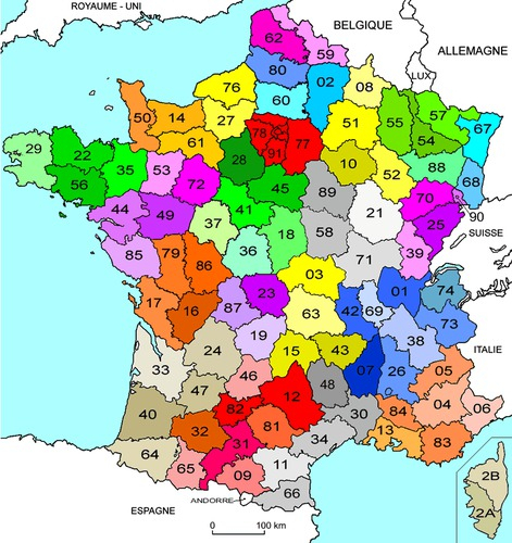 Quiz Les Numéros De Départements Français. | Grammaire à Liste De Departement De France