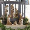 Raz 15&quot; Natural Brown Nativity Set Christmas Figures à Theme Creche