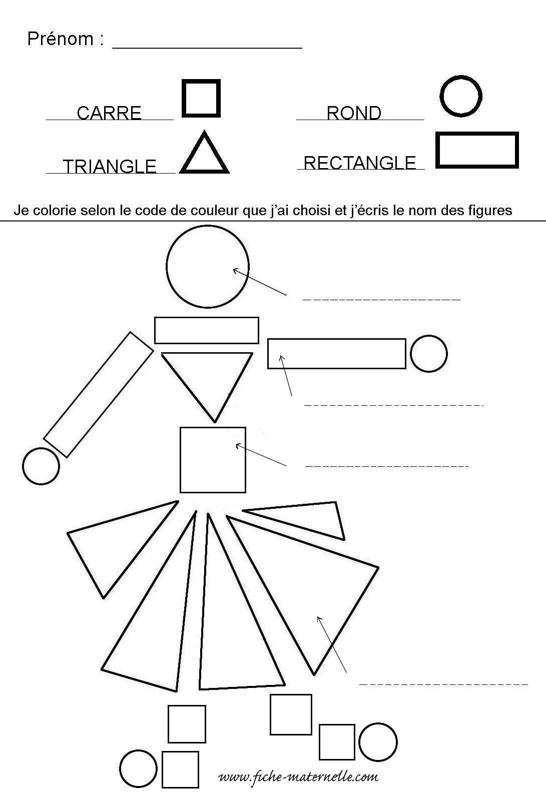 Reconnaître Les Formes Géométriques En Maternelle En intérieur Coloriage Formes Géométriques Imprimer