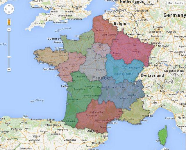 Réforme Territoriale : La Nouvelle Carte Des 13 Régions pour Carte De France Par Régions Et Départements