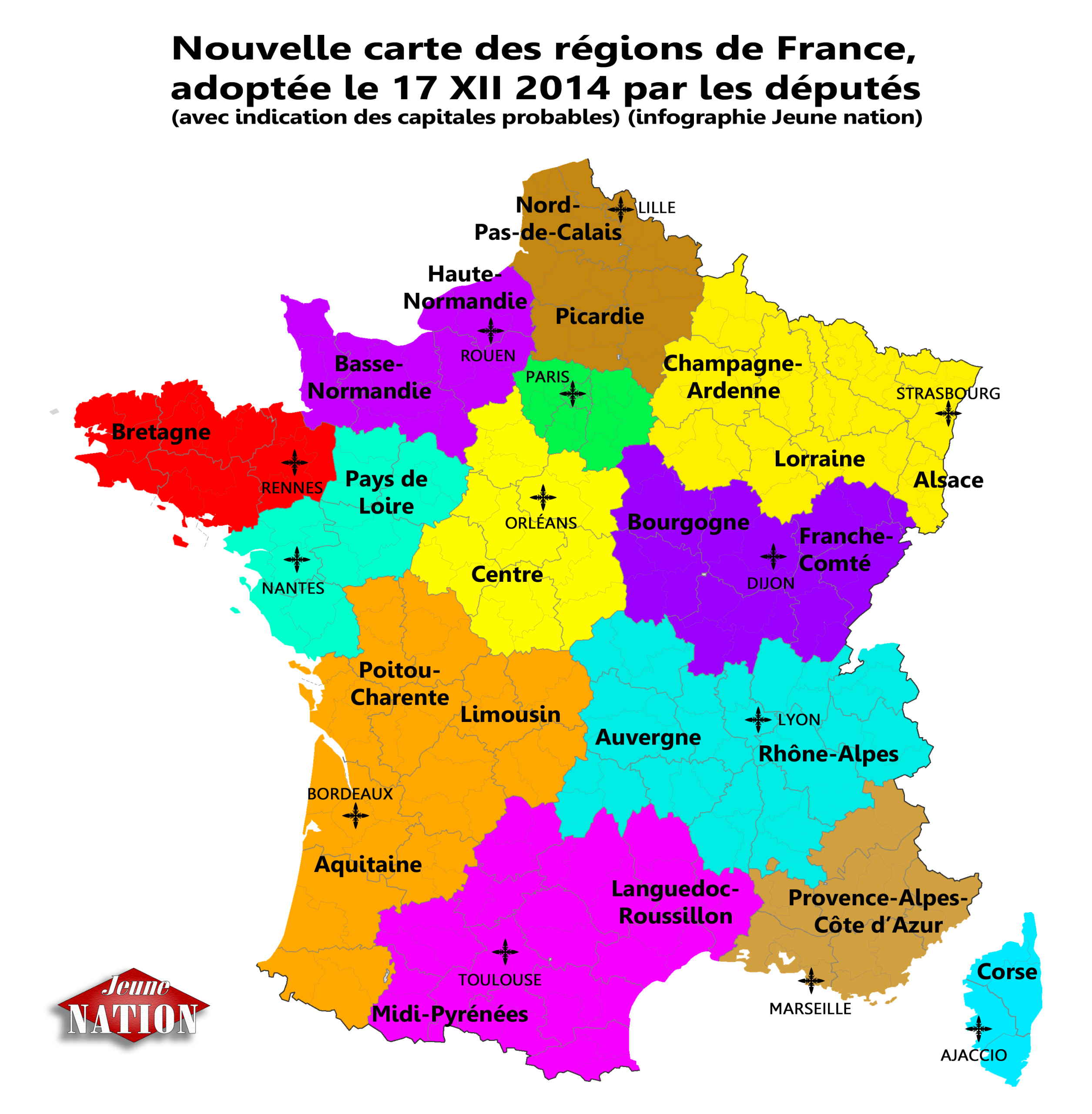 Réforme Territoriale : Les Députés Valident Définitivement concernant Carte Des 13 Nouvelles Régions De France