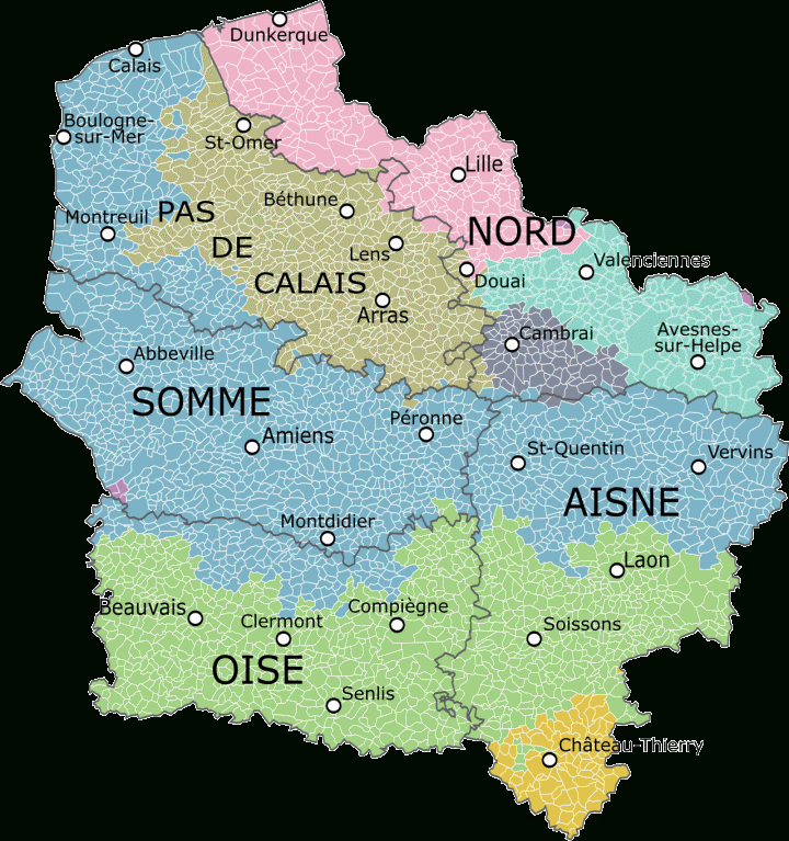 Région Hauts-De-France : Géographie, Histoire, Économie à Carte Départementale De La France