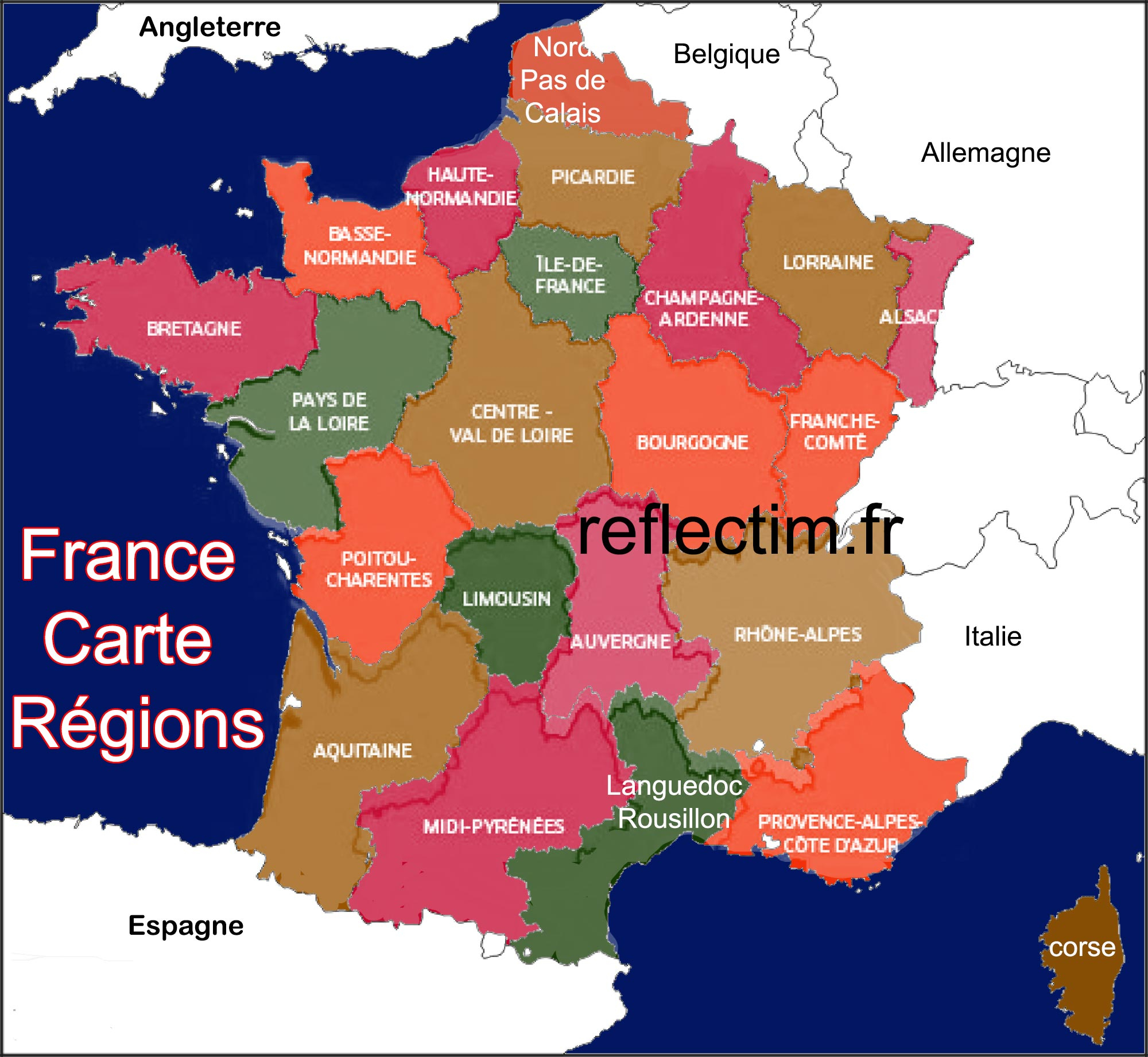 Régions De France Archives - Voyages - Cartes serapportantà Carte Région France 2017