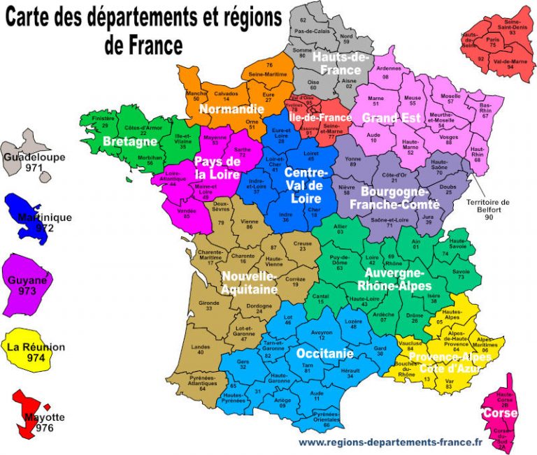 Regions Et Departements Francais 2021 Serapportanta Listes Des Departements Francais 768x651 