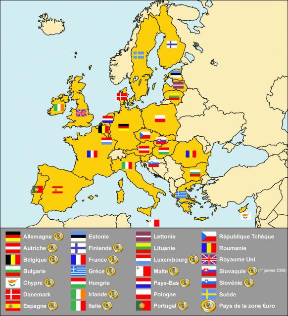 Révisions Brevet : L&amp;#039;Union Européenne - Le Blog De Voyages destiné Capitale Union Européenne