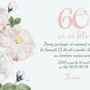 Roses Blanches - Carte Invitation Anniversaire 60 Ans serapportantà Invitation Pour Des 20 Ans