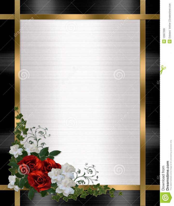 Roses De Rouge De Cadre D'Invitation De Mariage Images tout Cadre Pour Carte D Invitation