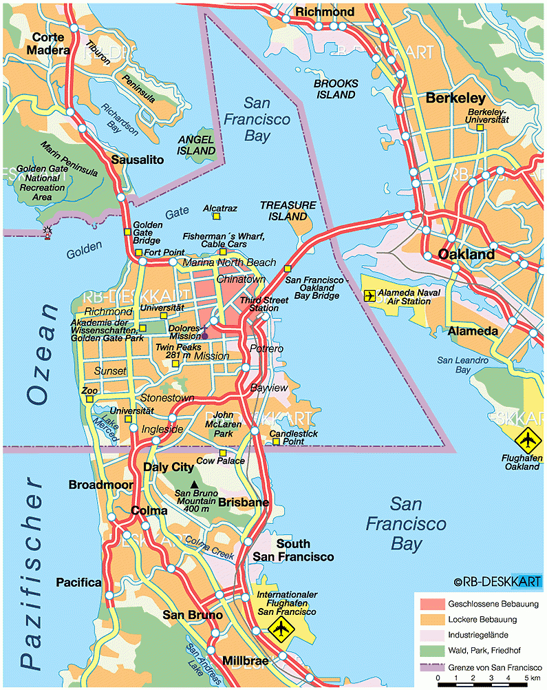 San Francisco Carte Et Image Satellite intérieur Carte De Fra