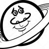 Saturne Planète Dessin Animé Coloriage — Image Vectorielle destiné Saturne Dessin
