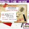 Secret Agent Birthday Party Invitation With Optional Party pour Carte Invitation Anniversaire Agent Secret