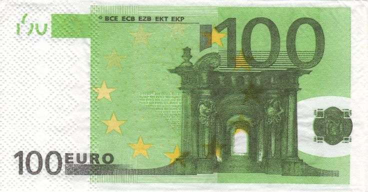 Serviette En Papier &quot;Billet De 100 Euros&quot; : Serviettage pour Billet De 100 Euros À Imprimer