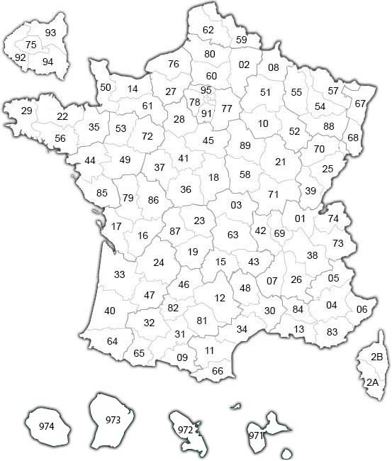 Sessions Permis D&amp;#039;Exploitation + Hygiène Alimentaire concernant Carte De France Departement À Imprimer