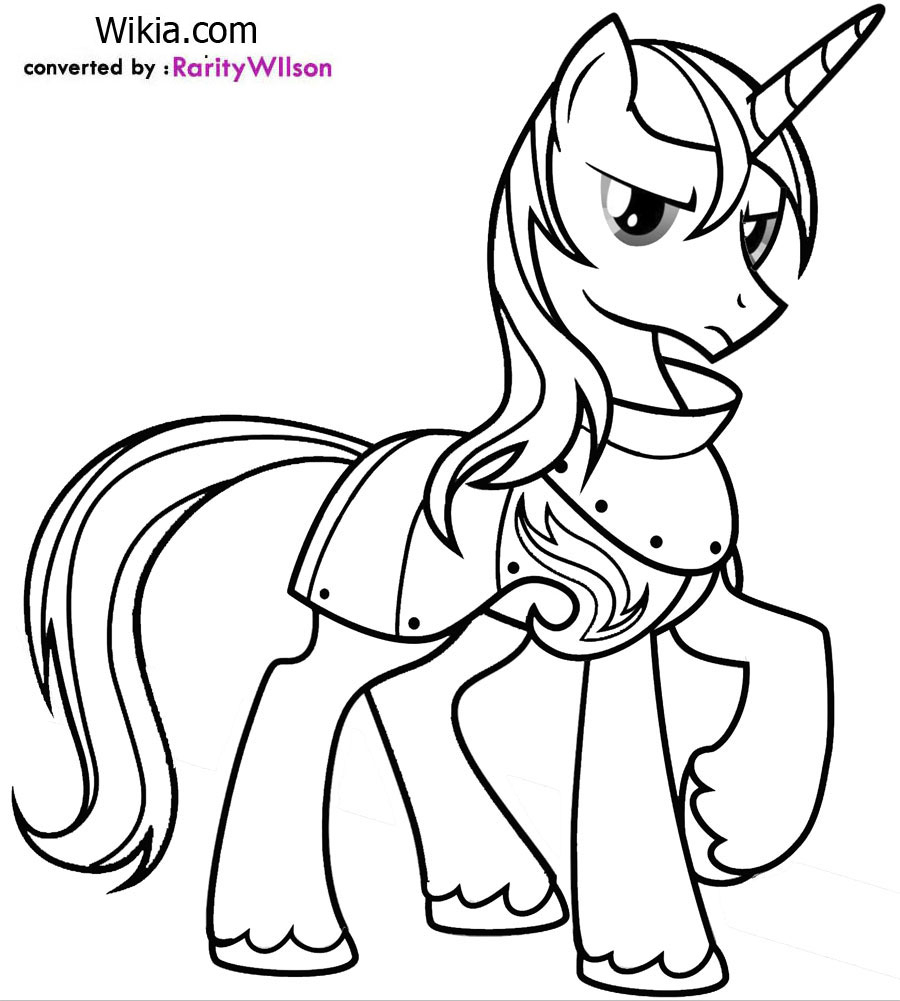 Shining Armor Coloring Pages | Team Colors à Coloriage De My Little Pony Princesse Cadance