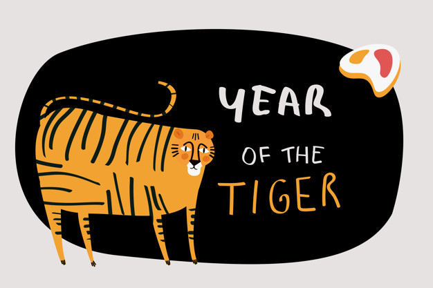 Signe Du Zodiaque Tigre Chinois | Vecteur Gratuite pour Tigre En Chinois