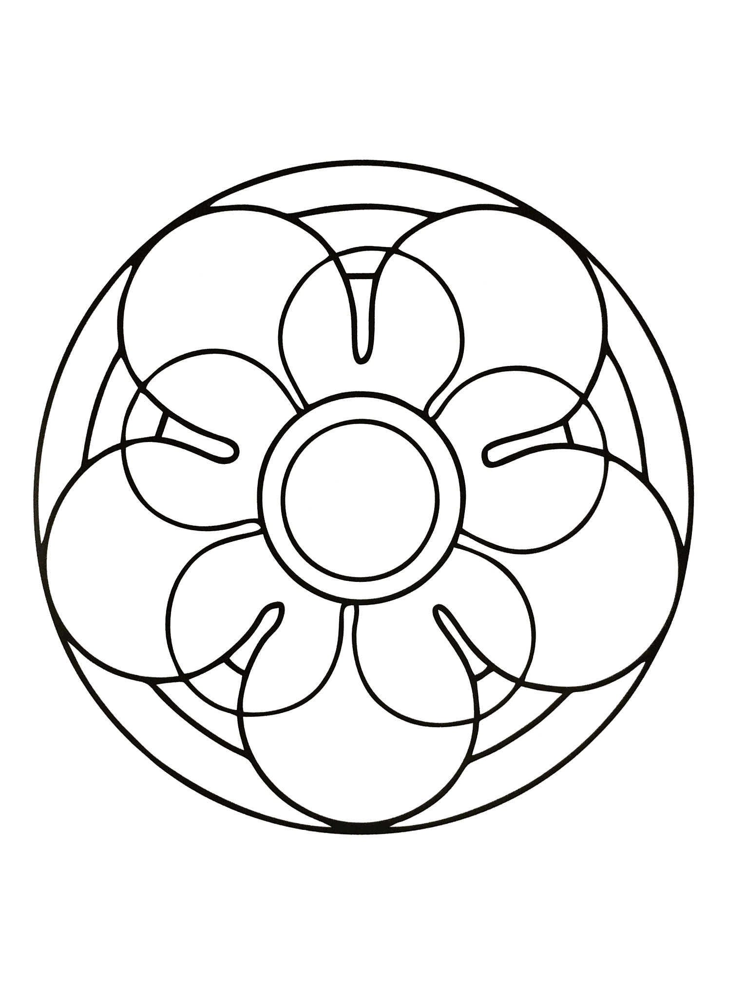 Simple Flower In A Mandala - Easy Mandalas For Kids - 100% destiné Coloriage Mandala Enfant