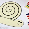 Snail Sticker Craft - Free Printable Snail To Cover With dedans Gabarit Escargot