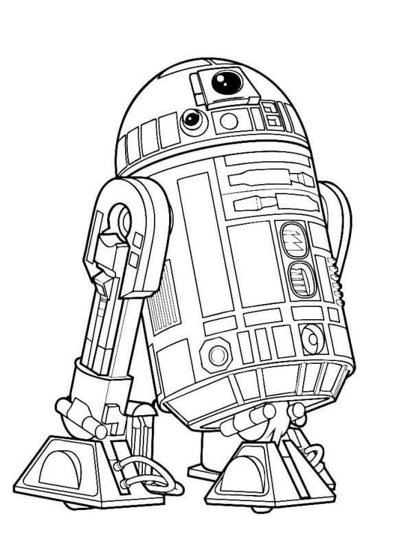 Star Wars Droid R2 D2 Coloring Pages #Starwarscharacters intérieur Coloriage Star Wars 8