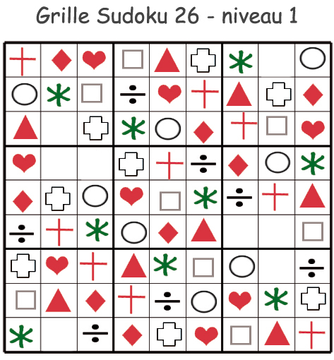 Sudoku 26 À Imprimer Pour Les Enfants De Maternelle pour Sudoku Maternelle À Imprimer
