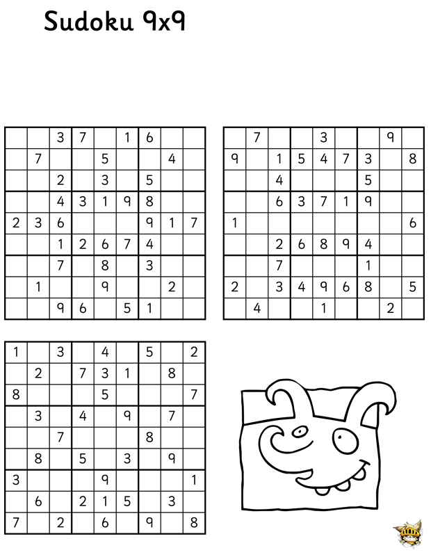 Sudoku 9X9 N°6 Pour Enfant À Imprimer tout Sudoku Gratuit En Ligne Et A Imprimer