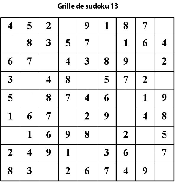 Sudoku De Niveau 2 Pour Les Enfants Du Primaire : Grille 13 serapportantà Sudoku Cm2 À Imprimer