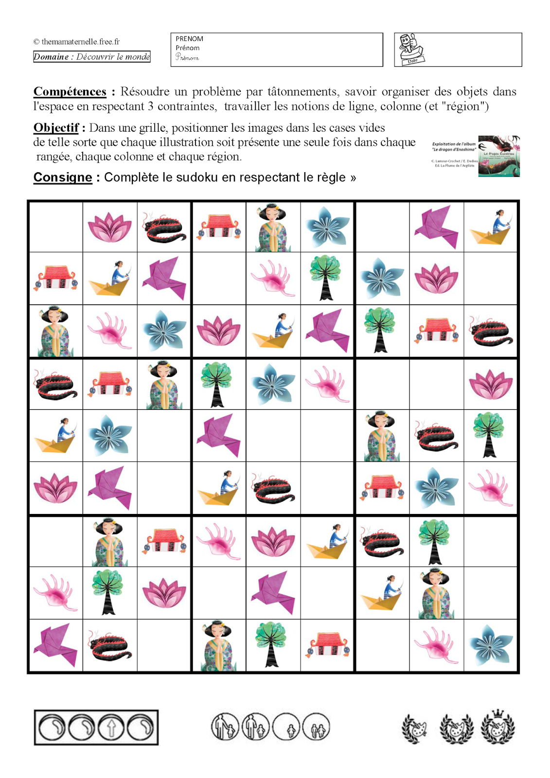 Sudoku Maternelle À Imprimer - Primanyc à Sudoku Maternelle À Imprimer