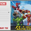 Super Héros - Cartes Et Invitations Gratuites - 123 Cartes dedans Carte Invitation Anniversaire Captain America
