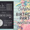 Surprise Birthday Party Invitation encequiconcerne Invitation Fête Surprise