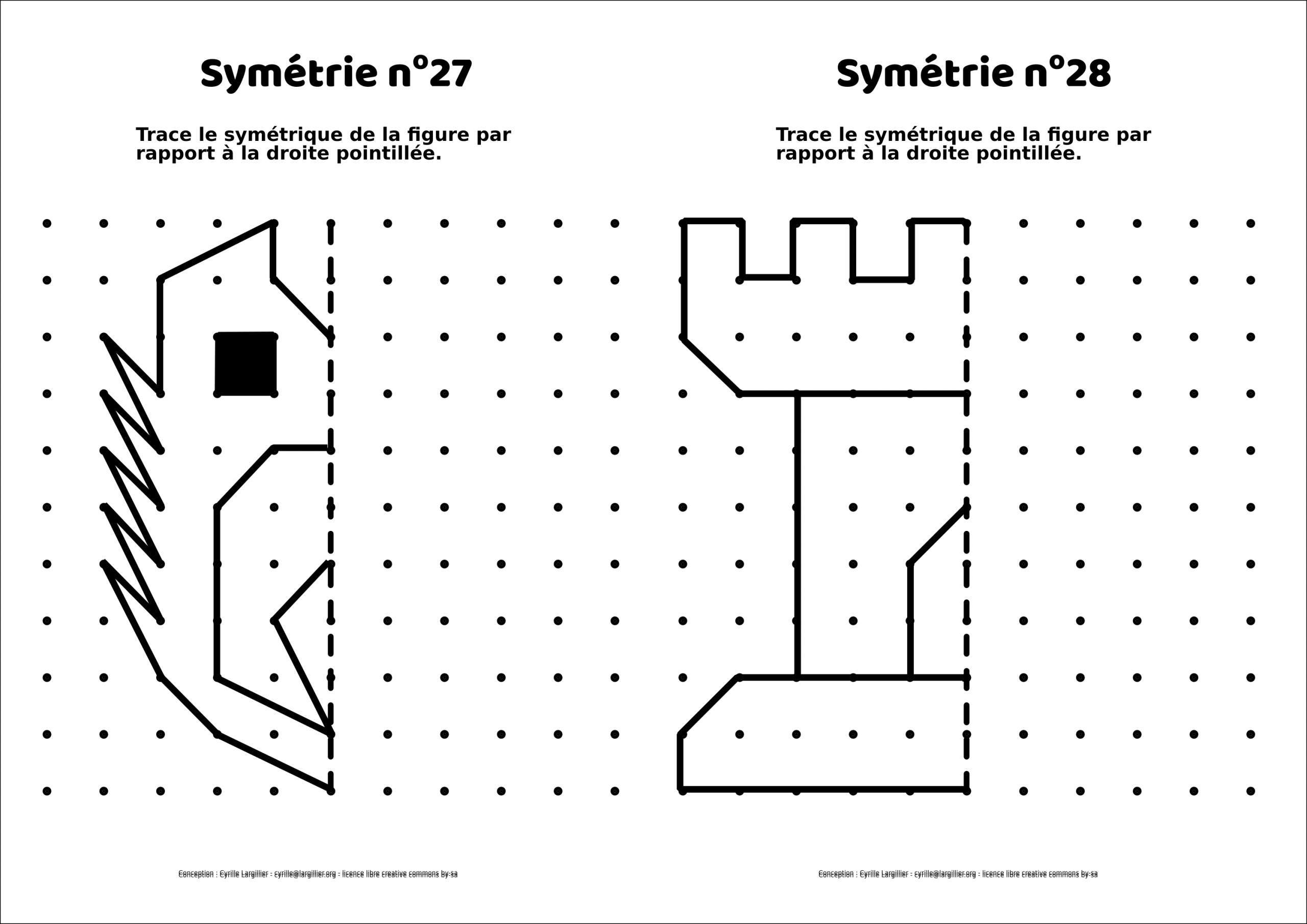 Symétrie Ce : 20 Mini-Fiches - Le Retour - Cyrille Largillier avec Quadrillage À Imprimer