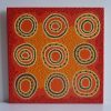 Tableau &quot;9 Soleils Oranges&quot;, 40X40 Cm, Motif Et Point D serapportantà Livre Peinture Aborigene