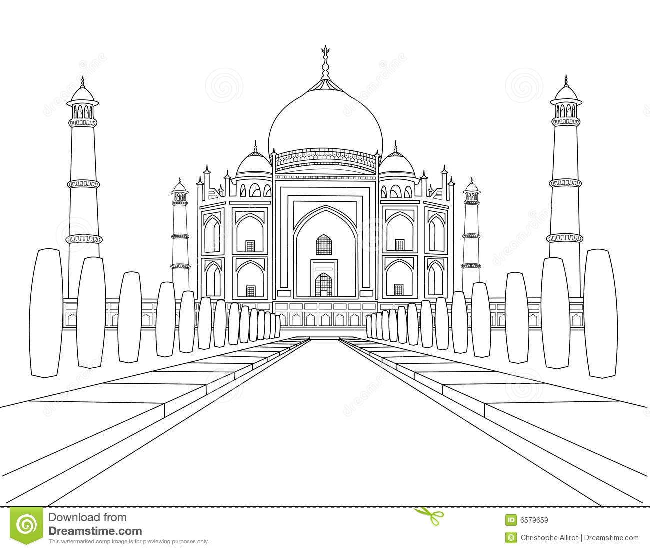 Taj Mahal The Proof Of Romance Colouring Pages - Picolour serapportantà Dessin Taj Mahal